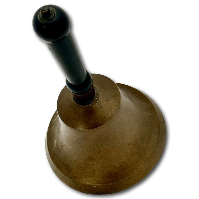 Very Large Size Authentic Antique Late 19th Century American Brass Schoolhouse Bell - 11 Inches Tall For Sale - Image 11 of 18