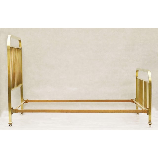1930s French Art Deco Brass Bed, 1930s For Sale - Image 5 of 9