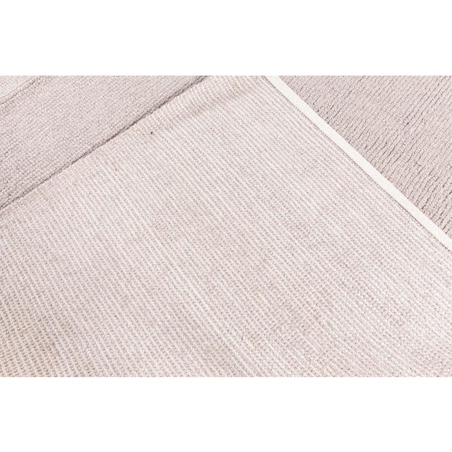 Textile Contemporary Flatweave Solid Light Beige Carpet "Mojave" by Doris Leslie Blau For Sale - Image 7 of 7