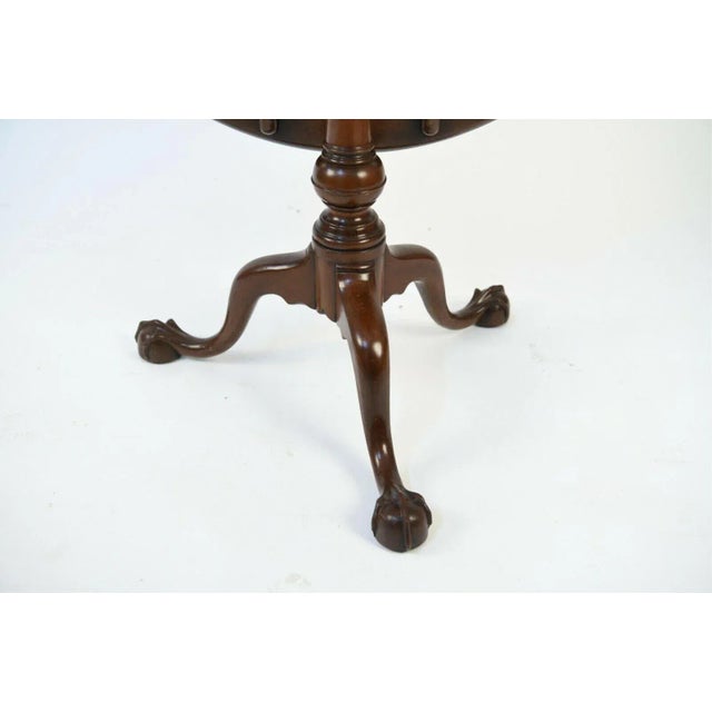 Kittinger Williamsburg Mahogany Tilt Top Table Tea Table Cw 70 Claw and Ball For Sale - Image 10 of 13