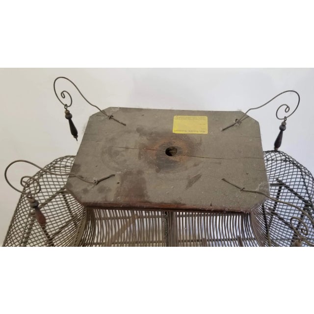 Brown Antique English Victorian Birdcage For Sale - Image 8 of 12