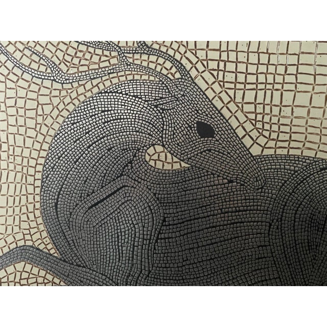 1990s Vintage Framed Mosaic-Style Antelope Artwork For Sale - Image 5 of 7