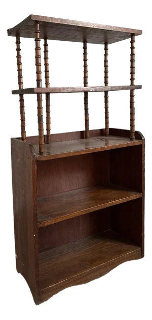 Vintage Spool Folk Art Shelf Etagere