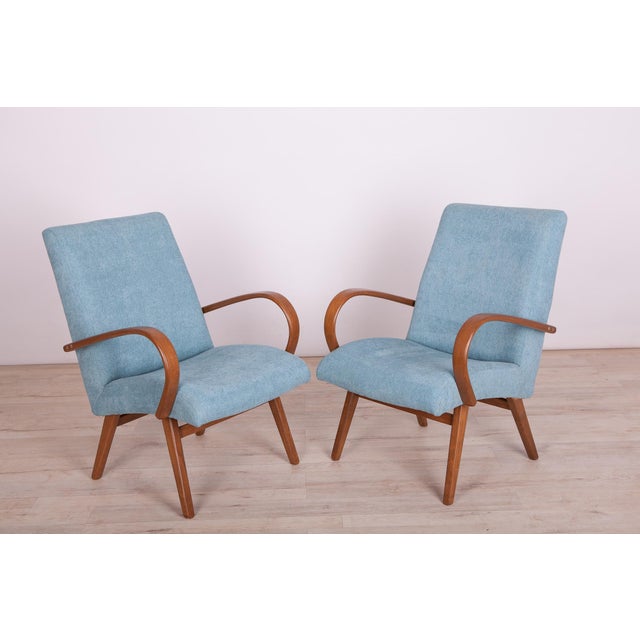 Vintage Model 53 Lounge Chairs by Jaroslav Smidek for Ton, 1960s, Set of 2 For Sale - Image 16 of 16