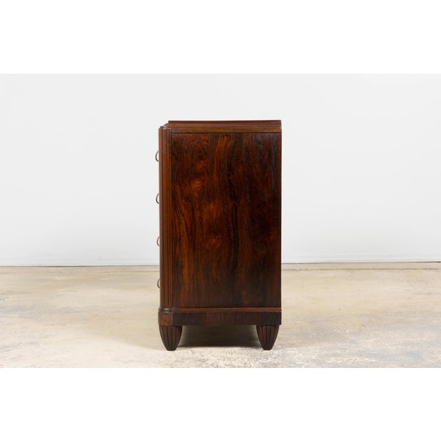 1930s French Art Deco Rosewood Chest of Drawers For Sale - Image 13 of 18