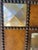 ​vintage Grand Scale Studded Leather and Mother-of-Pearl Inset Wall Mirror For Sale - Image 11 of 12