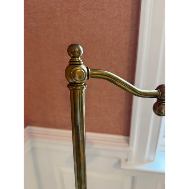 Ralph Lauren Sargent Swing Arm Floor Lamp Antique Brass For Sale - Image 9 of 15