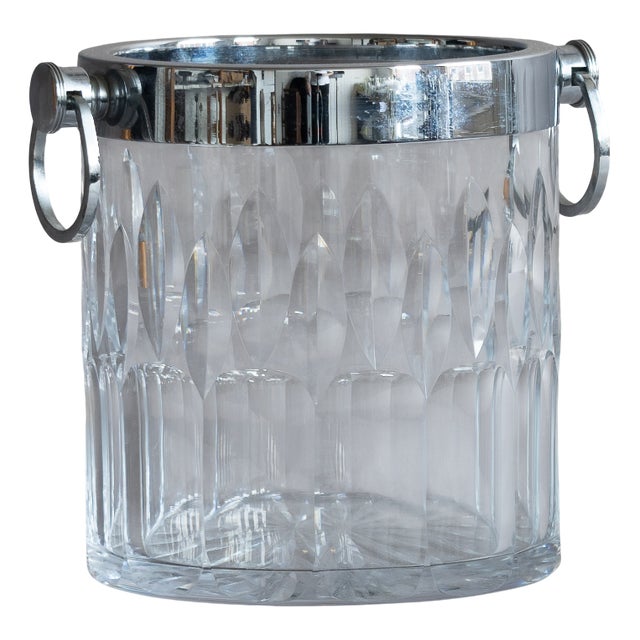 Vintage Ice Bucket with Chrome, 1970 For Sale
