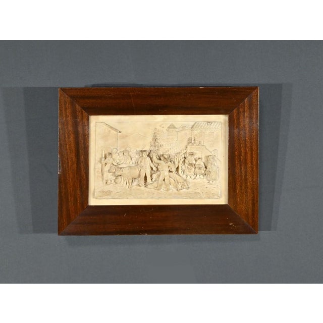 Bas-Relief Painting in Petrified Limestone by C. F. Becker, Late 19th Century For Sale - Image 15 of 15