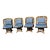 1980s Set of 4 Bentwood Game Chairs For Sale