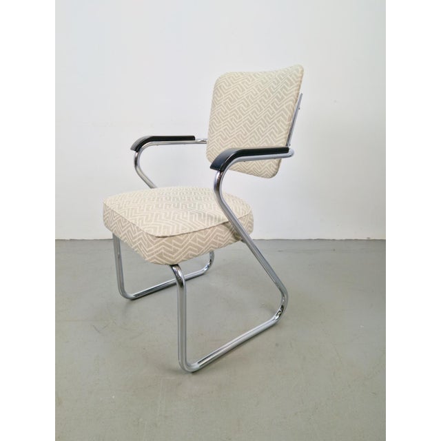 Silver Paperclip Office Chair by Paul Schuitema for Fana, Netherlands, 1950s For Sale - Image 8 of 9