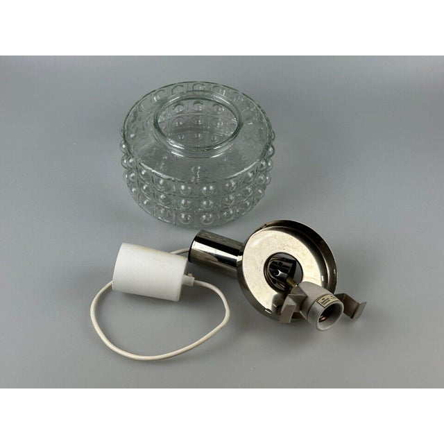 1970s Vintage Space Age Hanging Lamp in Chrome and Glass from Veb Deutsche Werkstätten Hellerau, 1970s For Sale - Image 5 of 18