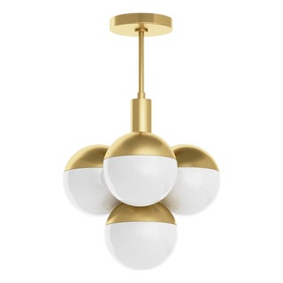 Oliver Orb Pendant, Natural Brass For Sale