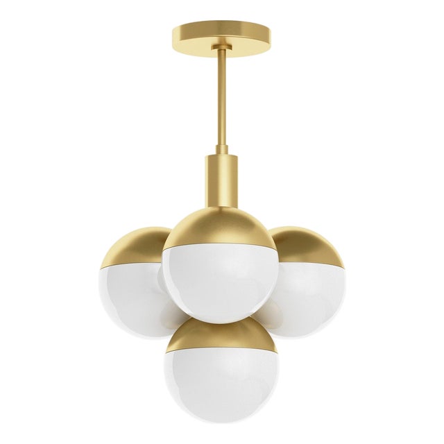 Oliver Orb Pendant, Natural Brass For Sale