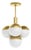 Oliver Orb Pendant, Natural Brass For Sale