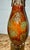 Mid-Century Modern Mid 20th Century Mid-Century Modern Pottery Ceramic Lamp Spot Glazed in Burnt Orange and Mint Green For Sale - Image 3 of 9