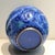 Late 20th Century Vintage Cloisonné Enamel Blue Floral Lidded Ginger Jar With Wooden Stand For Sale - Image 5 of 8