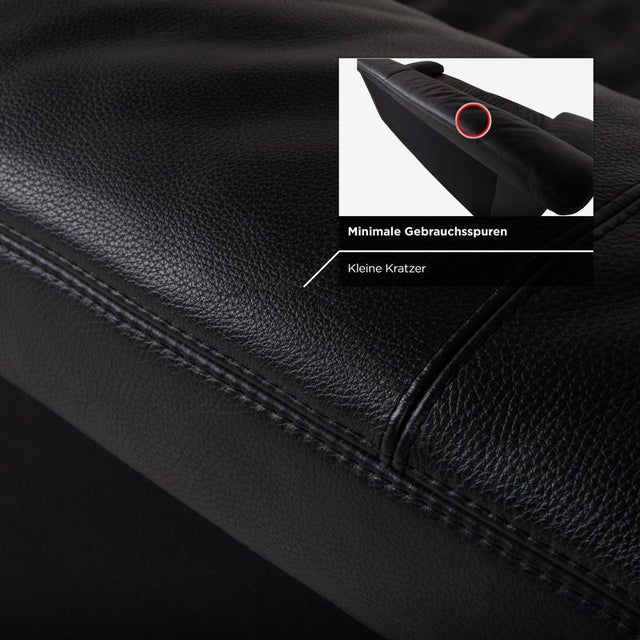 Black Black Leather Three-Seater Sofa from Koinor For Sale - Image 8 of 13