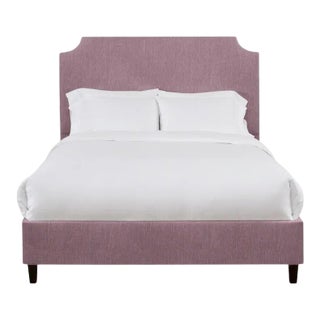 Reagan Twin Bedframe, Plum Linen For Sale
