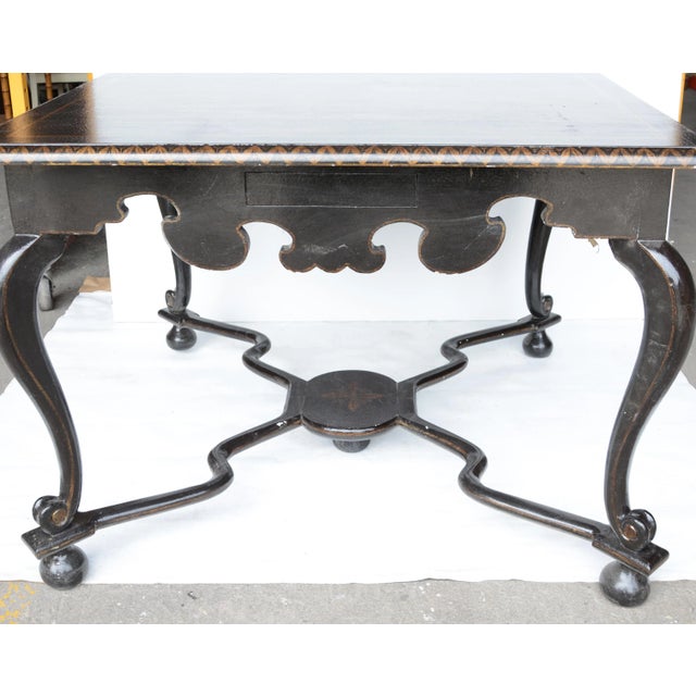 1980s VintageStylized Game Table.Square Table For Sale - Image 5 of 6