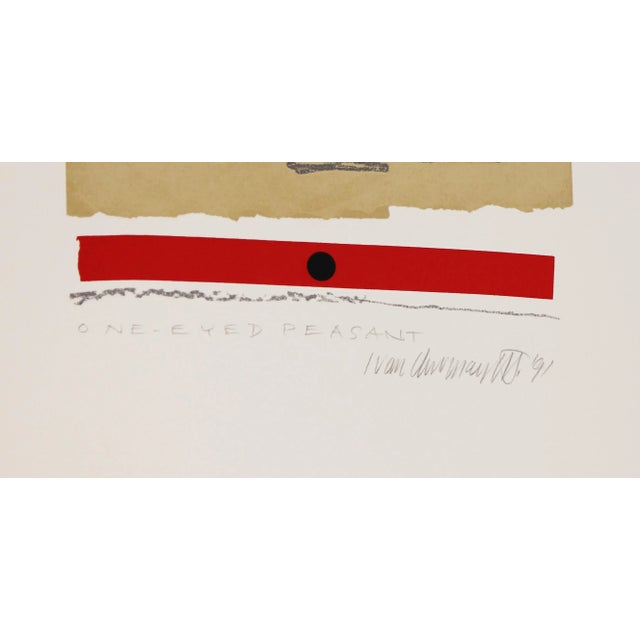 Ivan Chermayeff One-Eyed Peasant Screenprint, signed and numbered in pencil lower right Edition: 125 Size: 29 x 22 in....