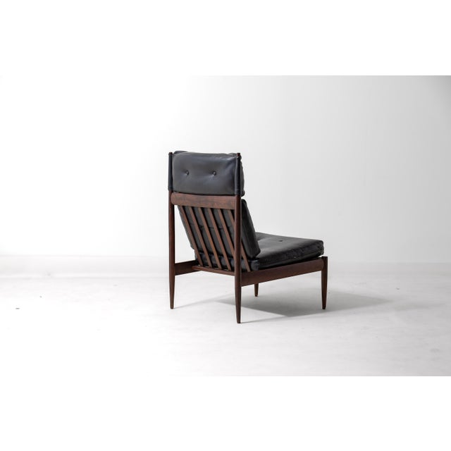 Mid-Century Modern Slender Lounge Chair in Teak, Belgium, 1960s For Sale - Image 3 of 6