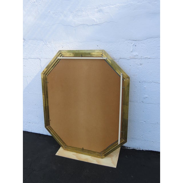 Willy Rizzo Italy 1970s Large Brass Octagon Wall Mirror 6455 For Sale In Miami - Image 6 of 11
