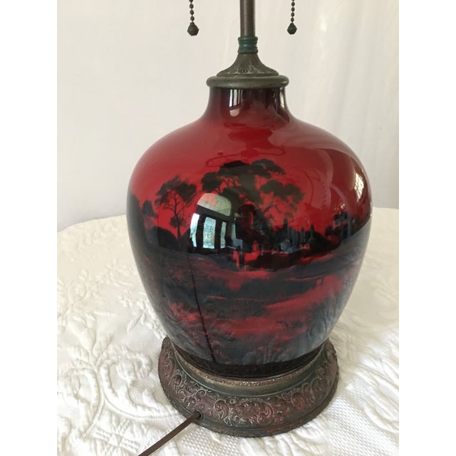 Royal Doulton Flambé Lamp For Sale - Image 5 of 11