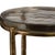 This accent table pairs a richly textured recycled glass top in smoky brown tones with a hand-finished cast aluminum base...