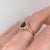 Contemporary 1.5ct Blue Sapphire Ring W Earth Mined Diamonds in Solid 14k Yellow Gold | Oval, Size 6.75 For Sale - Image 3 of 10