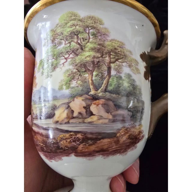 Antique English Porcelain Spode Loving Cup Faux Bamboo For Sale - Image 16 of 16
