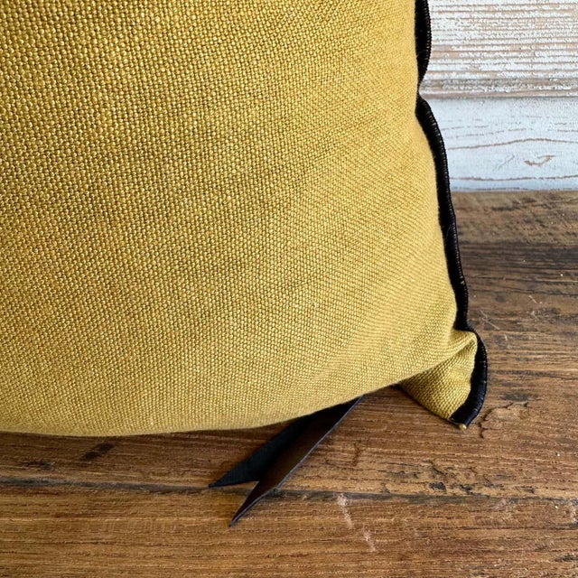 French Stone Washed Linen Accent Pillow For Sale - Image 4 of 7