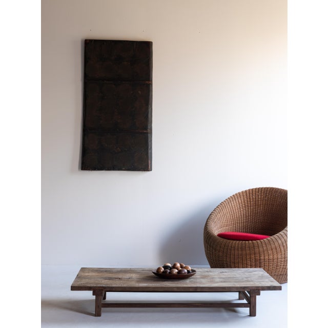 Asian Antique Japanese Antique Wooden Board 1860s-1900s / Abstract Art Wabisabi For Sale - Image 3 of 13