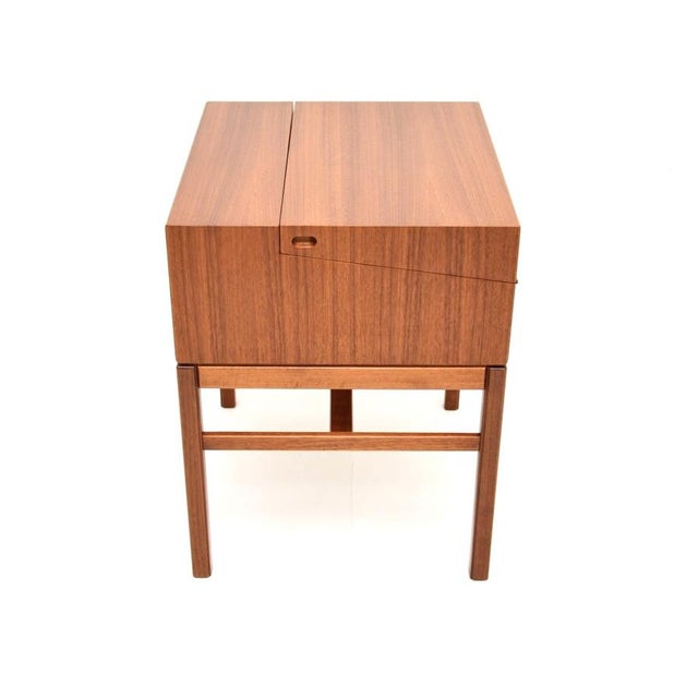 Vintage Swedish Teak Side Table attributed to Sven Engstrom and Gunnar Myrstrand for Tingströms, 1960s For Sale - Image 4 of 12