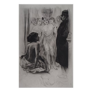 Alméry Lobel-Riche, Waiting for the Client, Original Etching For Sale