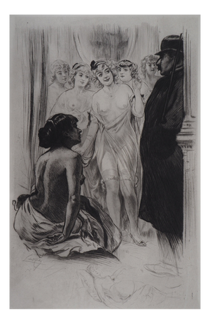 Alméry Lobel-Riche, Waiting for the Client, Original Etching