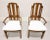 A pair of Mid 20th Century Brutalist style dining armchairs by Broyhill Premier. Oak with slightly distressed finish,...
