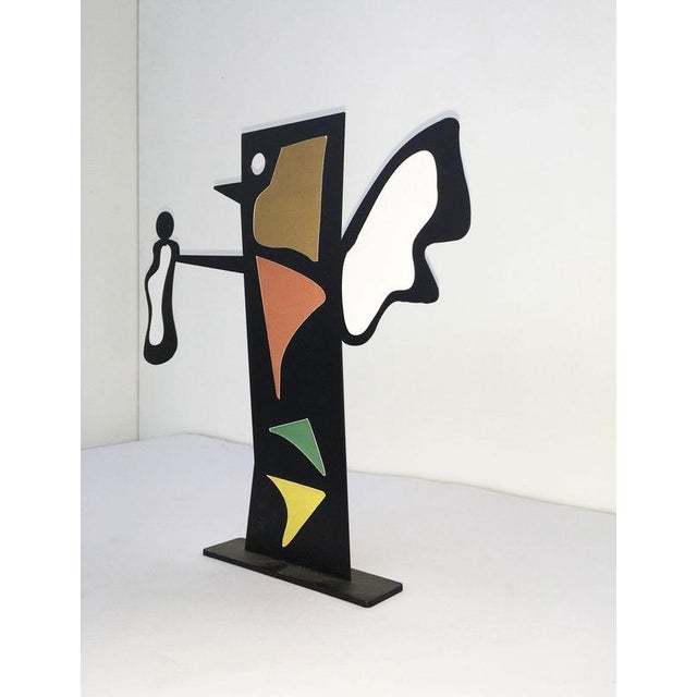 Black Painted Metal Sculpture by Riccardo Dalisi, Italy, 1980s For Sale - Image 6 of 18
