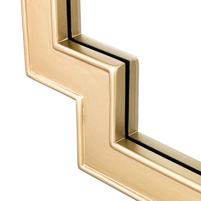 Pasargad Home Ephrya Geometric Gold Wall Mirror, 31.5" For Sale In New York - Image 6 of 8
