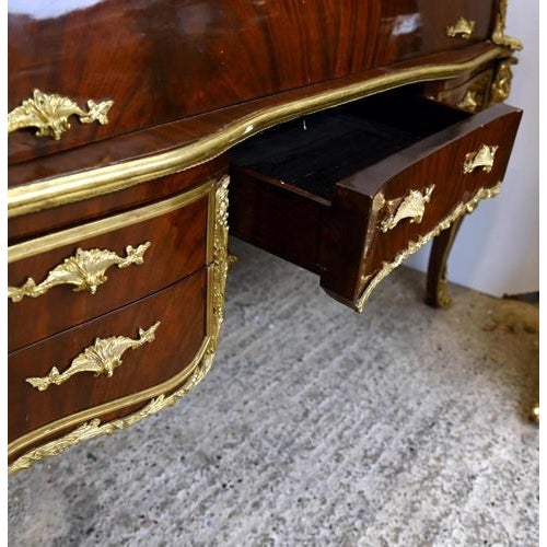French Louis XV Cylinder Roll Top Secretaire For Sale - Image 9 of 15