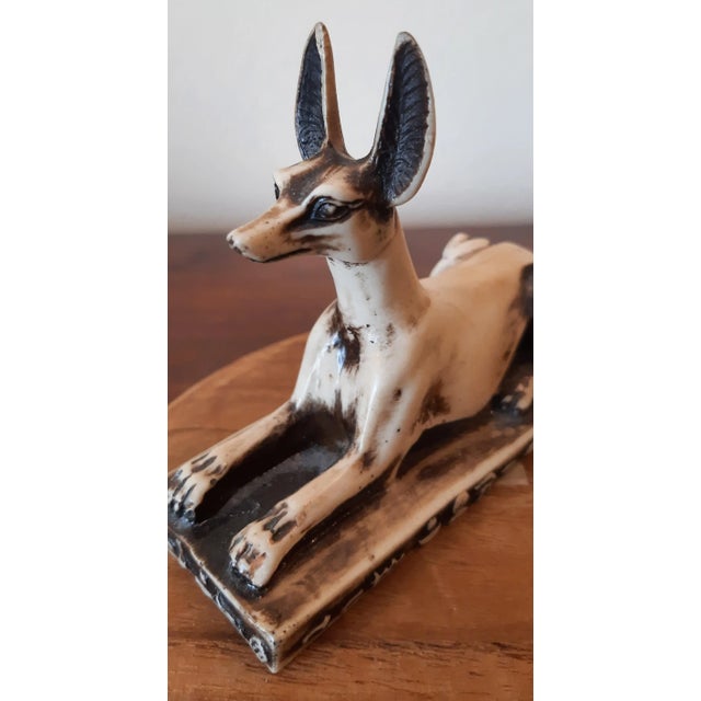 Vintage Anabis Egyptian Dog God Figurine For Sale - Image 4 of 10