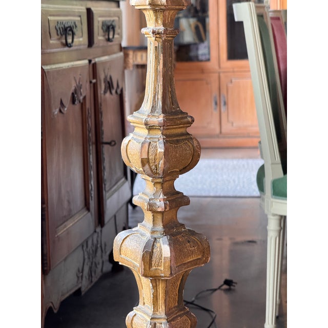 19th Century Italian Carved Floor Lamp For Sale - Image 4 of 11