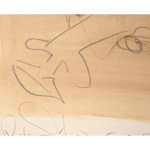 The Lovers "The Eyes Have It" Figurative Abstract Watercolor and Pencil on Paper A whimsical figurative painting by...