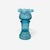 Early 20th Century Antique Eapg Jefferson Glass #73 Blue Opalescent Spool Vase 6" Ruffled Rim For Sale - Image 5 of 9