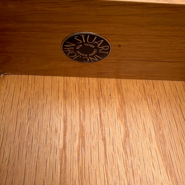 Brown Refinished Mid Century Modern Chest of Drawers by John Stuart. Circa 1960s. For Sale - Image 8 of 18
