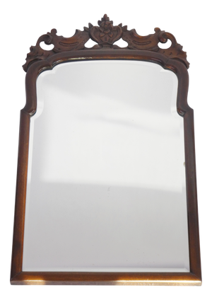 Antique Scalloped Wall Mirror, 1890s