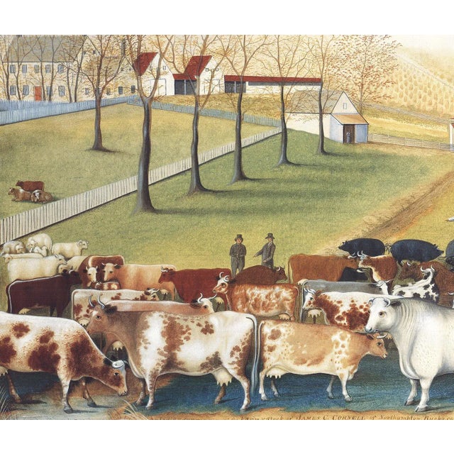 Contemporary 1994 Edward Hicks 'The Cornell Farm' Contemporary Offset Lithograph For Sale - Image 3 of 5