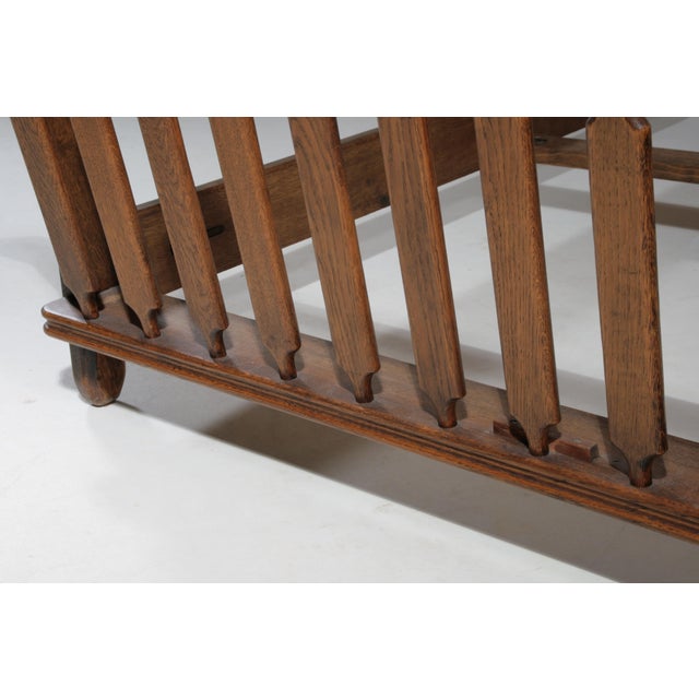 Bed Frame in Oak by Guillerme et Chambron for Votre Maison, 1970s For Sale - Image 9 of 12