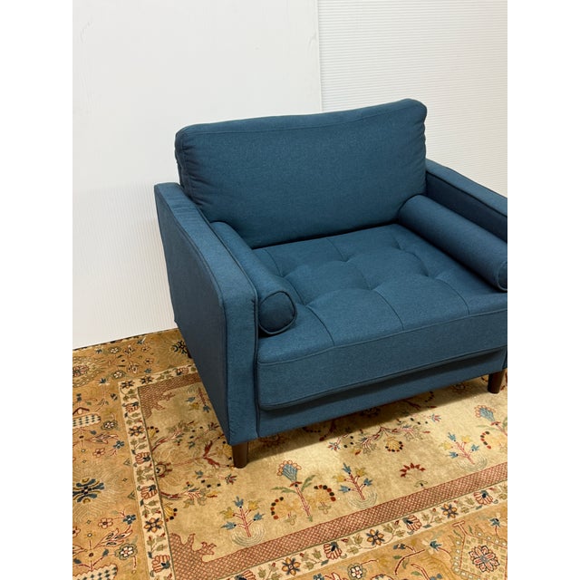 Lifestyle Solution Lilith Lounge Chair, Teal For Sale In San Francisco - Image 6 of 12