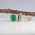 Solid 14k Gold, 2.1ct Zambian Emerald Earrings With Earth-Mined Diamonds Halo For Sale - Image 4 of 6